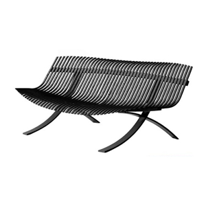 banc de jardin - pitement noir - Charivari Juliette Liberman