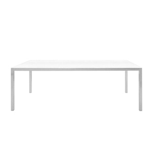 table - Table LIM 04  plateau blanc / structure anodise  B. Fattorini